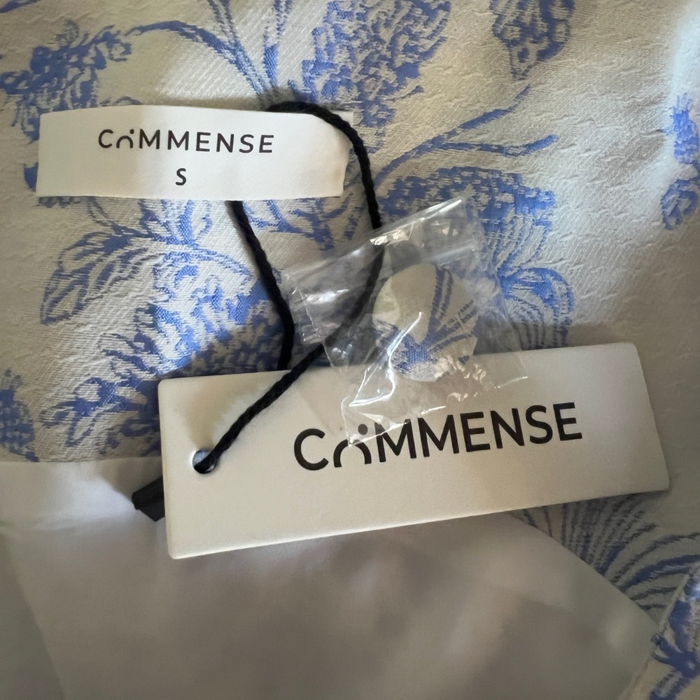 Commense Cream and Light Blue Floral Mini Dress - Picture 12 of 16